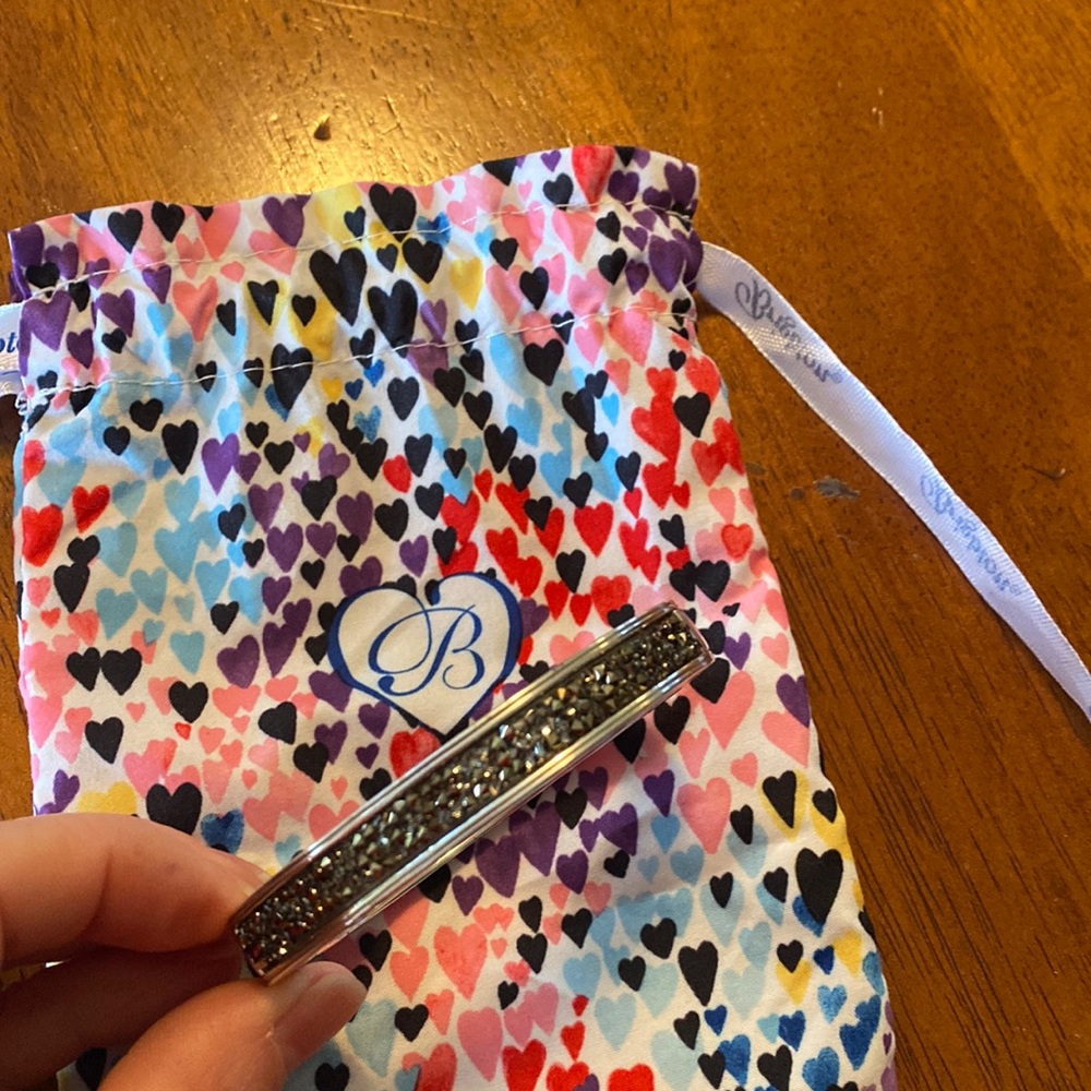 NWOT Brighton  hinged bracelet with grey stones